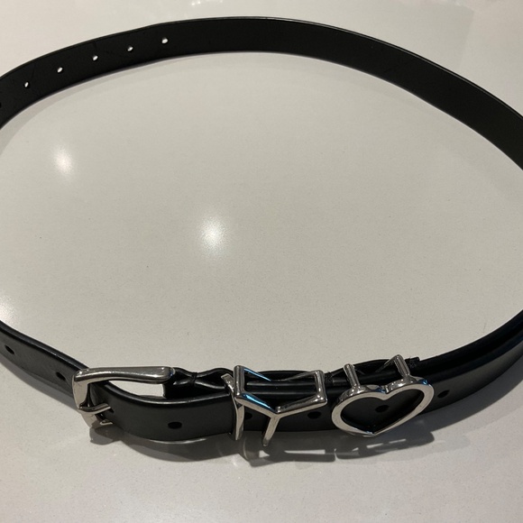 Y/Project Heart slim leather belt - Picture 2 of 4